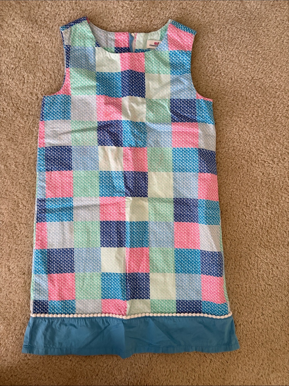 Vineyard Vines Colorblock Whale Shift Dress in Pink, Blue, Mint